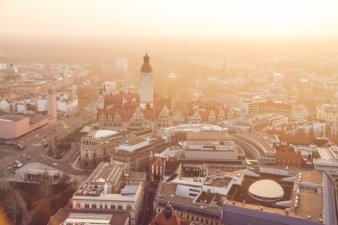 Leipzig von oben für die Leipziger Gründungsnacht 2023